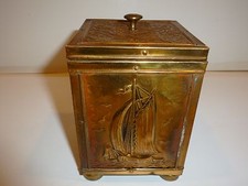 Vintage Brass Tea Box, Sailing