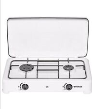 Fourneau À Gaz 2 Feux avec Couvercle Acier Laqué , Grille Acier