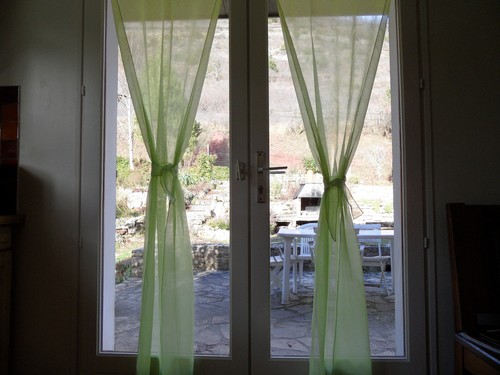 Paire rideaux voilage vert - de,