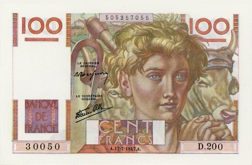 049 100 francs - francs, paysan