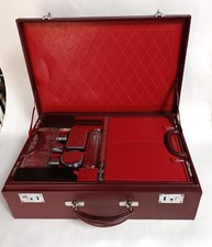 Mallette de toilette en cuir, type Hermès, vers 1950