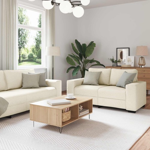 Canapé beige tissu lin - en,