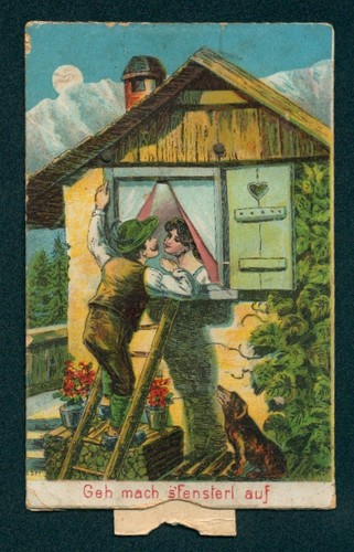 Carte postale mécanique homme