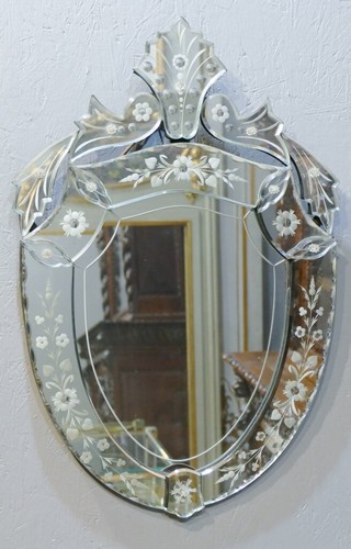 Miroir vénitien écusson - en,