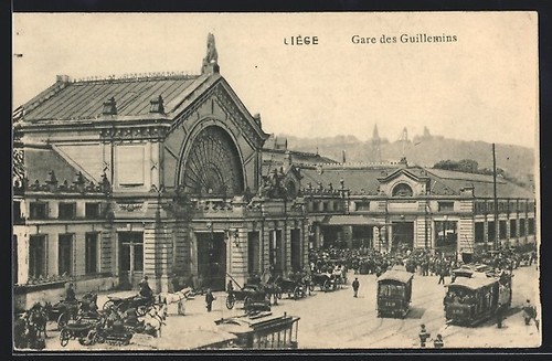 Carte postale liège - liège,, gare