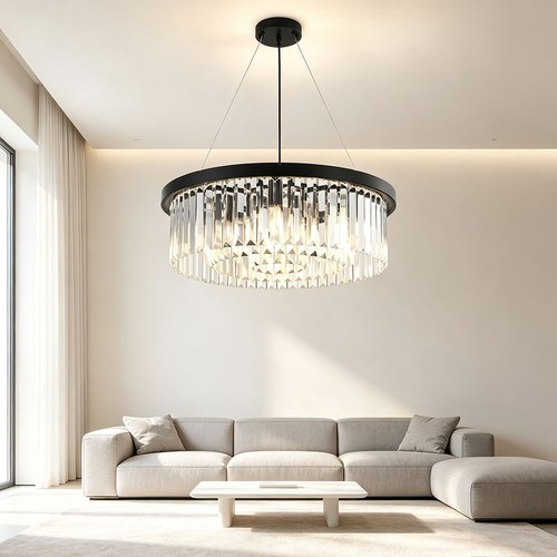 Lustre ronde cristal - ronde, en
