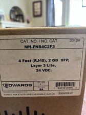 Fire Alarm Edwards MN-FNS4C2F3 Port Managed Ethernet Switch New Open Box
