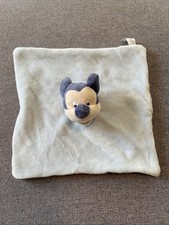 Doudou Mickey Plat Bleu Ciel