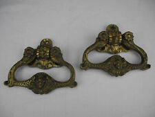 paire poignées anciennes bronze meuble antique pulls handles Antike Möbelgriffe