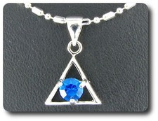Pendant Blue Sapphire 0 3/16in