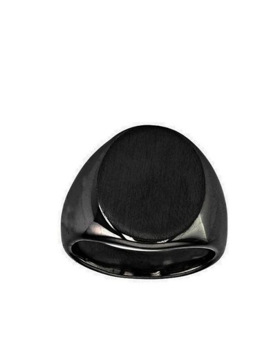 Bague chevalière noire