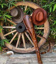 SAC REMBOURRÉ DE CARABINE EN CUIR VÉRITABLE DE 33" PORTÉE DE TRANSPORT...