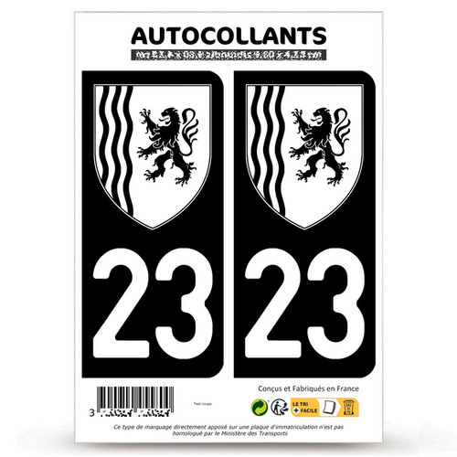 Autocollants plaque - 2,