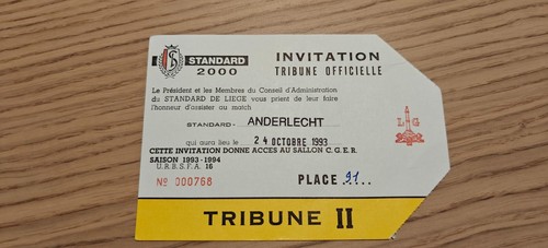 1993 liege standard ticket - 1993,