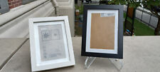 IKEA 2x Ribba Wooden Picture Frames, Black and White 7" x5", or 5.5" x 3.5"