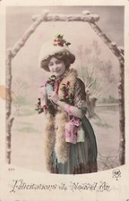 CP CONGRATULATIONS NEW WOMAN ELEGANT FUR HAT WITH GIFTS - 30532