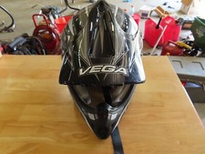 Vega Viper Dirt Bike Helmet Off Road Atv KidsMedium Mx Black Grey white