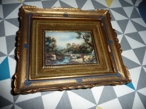 Ancienne peinture miniature - peinture,