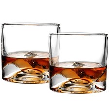 Denali Mountain Crystal Bourbon Whisky Glasses Men Gift Box of 2 Glasses...