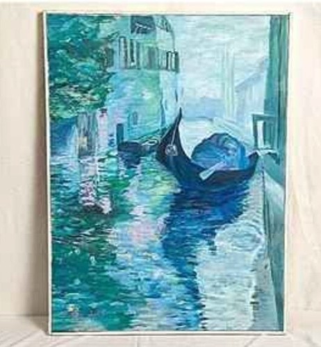 Peinture signée canal et - canal,