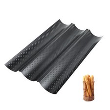 Moules à pain antiadhésifs moule baguette four pour 3 baguettes plaque baguet...