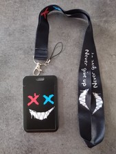 Porte carte-badge Smiley Noir