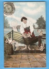 "FANTAISIE" carte postale  cpa HUMOUR Dessin  photo: Enfants  Bébés