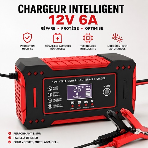 Chargeur batterie 12v 6a - chargeur,