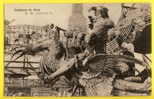 Old postcard france carnival - france,
