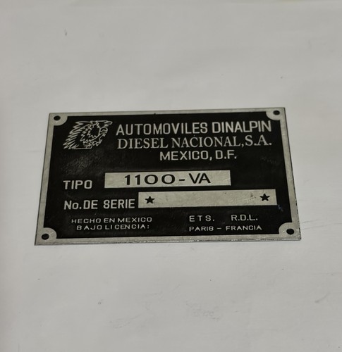 Data plate renault - alpine, sign