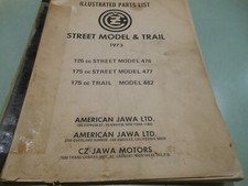 CZ 1973 OEM PARTS LIST CATALOG 125cc MODEL 476 175cc MODEL 477 482