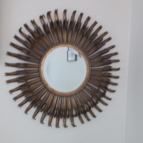 Miroir mural rond style