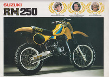 Motorcycle Moto Cross Suzuki  RM 250   MX  sale brochure