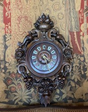 Carved Wall Clock “Comte Michaud, Nîmes” - Late 19th Century