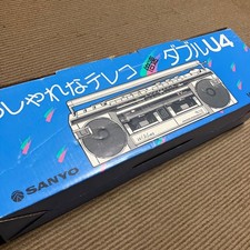 SANYO MR-WU4MKII Double Radio Cassette Player Rétro Utilisé Vintage Époque Showa