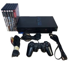 Sony PlayStation 2 SCPH-30001 PS2 Console W/Cables 8mb Controller 6 Games Tested