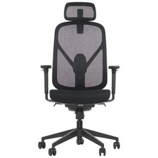 Chaise de bureau ergonomique pivotante LARCK, accoudoirs et assise réglables
