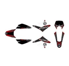 Kit deco/autocollant pour derbi senda 11->18/rcr/smt ->18 - rouge marque KRM