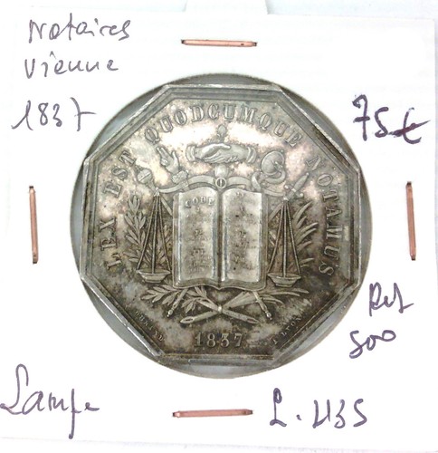 Jeton notaires vienne 1837 - notaires,