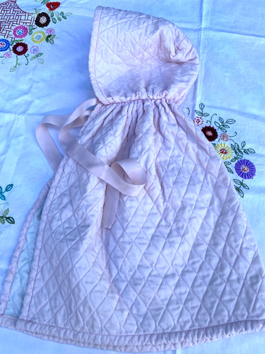 Ancien burnous matelassé - ancien, rose