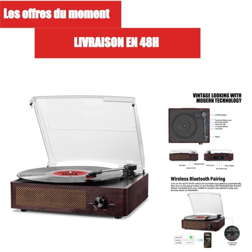 Platine vinyle bluetooth - vinyle,