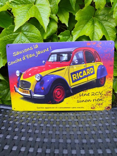 Plaque métal ricard 20x30cm - métal,