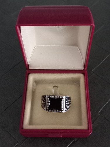 Bague chevalière argent et - en,