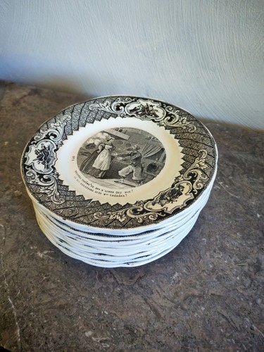 Série assiettes parlantes - assiettes,