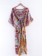 Vintage Bohémien Soie Caftan