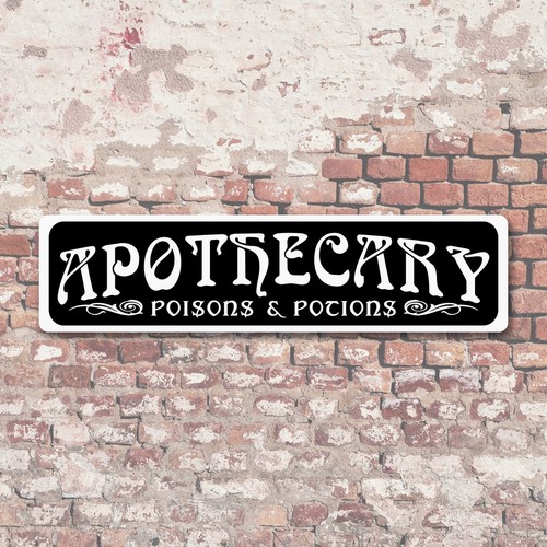 Apothecary metal sign - apothecary, plaque