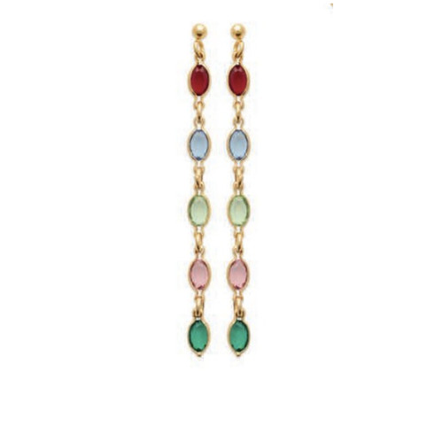 Boucles oreilles cristaux - d'oreilles,