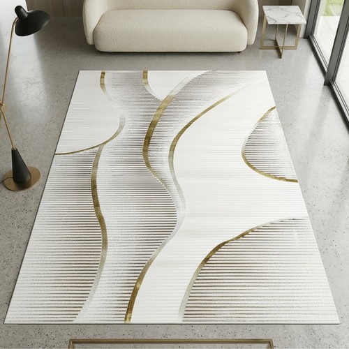Tapis crème moderne - à, lignes