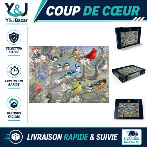 Puzzle oiseaux multicolores