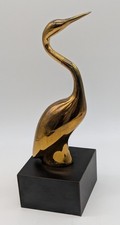 Vtg W.D. Wilson Bronze Brass Heron Egret Bird Sculpture Statue Modernist MCM